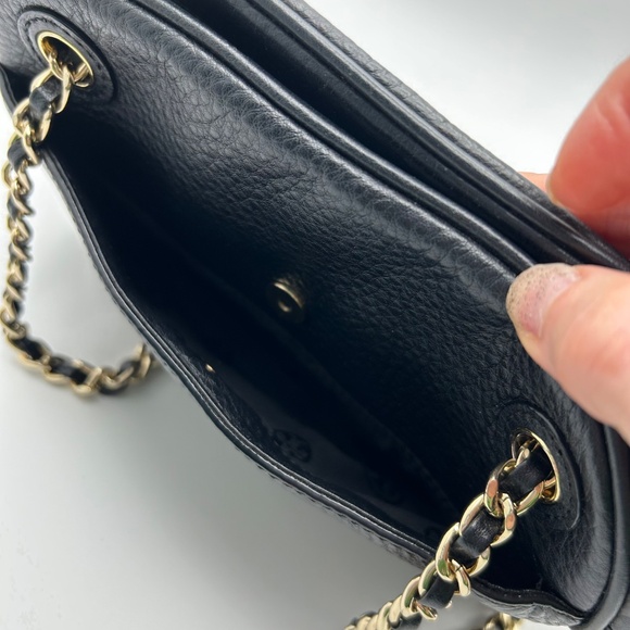 Tory Birch Thea Chain Shoulder Crossbody Black EUC - Picture 12 of 12